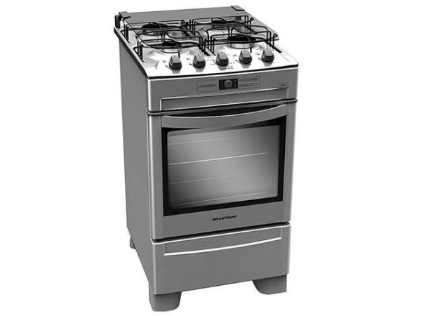 FOGÃO 4 BOCAS INOX AUTOMÁTICO